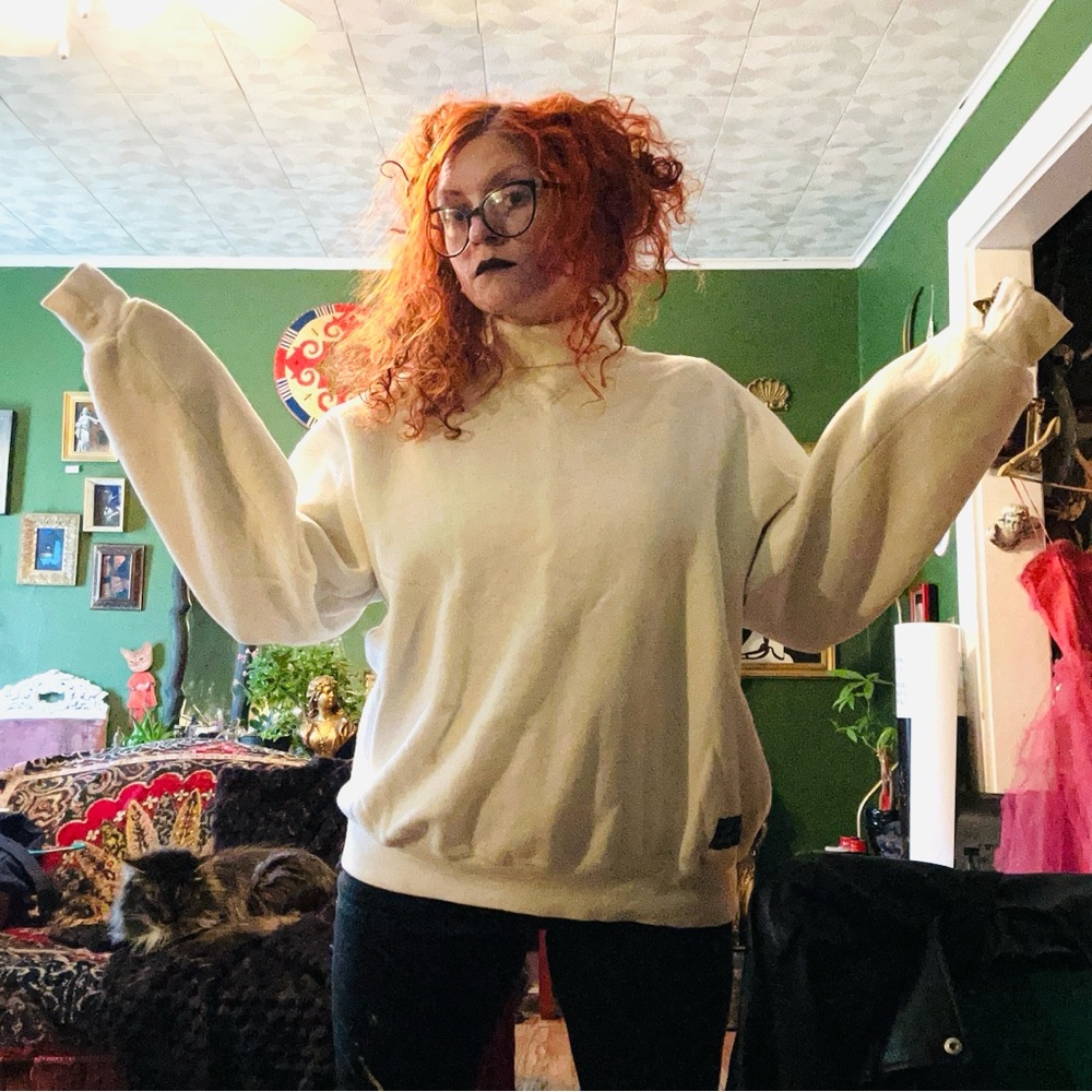 Amazing Vintage 90s Russell Athletics High Neck Sweatshirt Adult/ Unisex XL